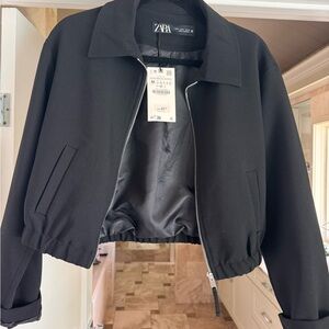 Zara Cropped Bomber Jacket